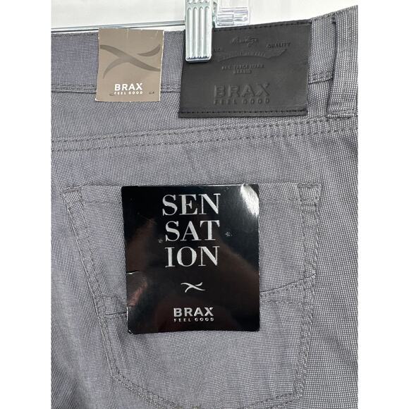 Brax Feel Good Cadiz Pants Mens gray Straight Fit Stretch size 42X34 - Picture 4 of 7